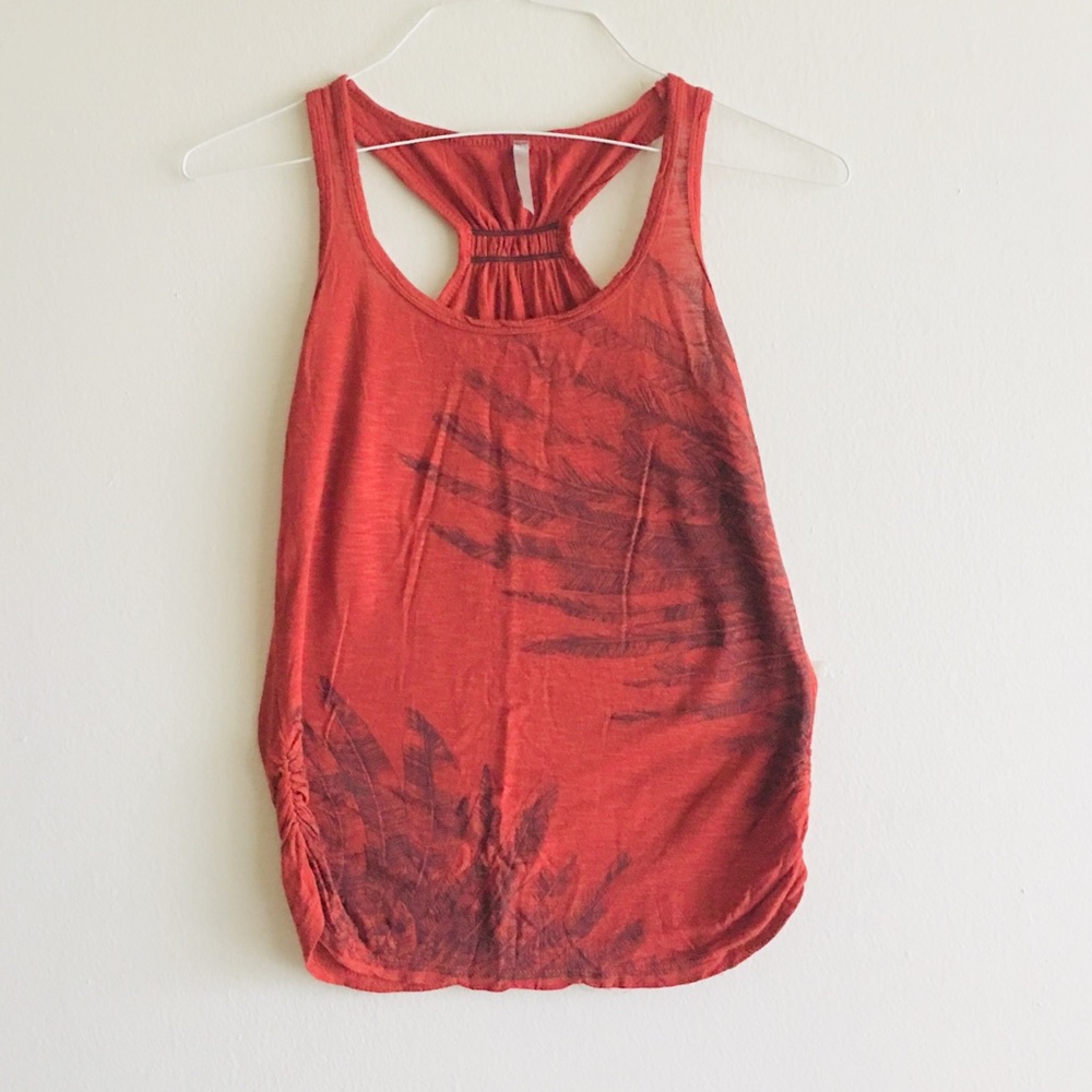 A’gaci Orange Flower Tank Top